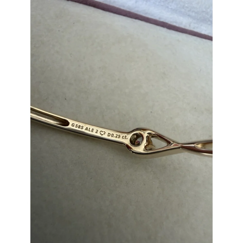 Pandora Infinite Lab-grown Diamond Bangle 0.25 carat tw 14k Gold Size 2 (6.9”) - Picture 6 of 14